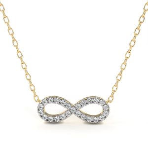 Diamond Pendant Infinity Necklace