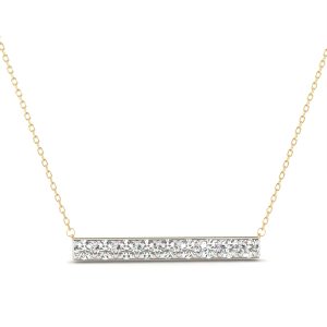 Diamond Pendant Bar Necklace