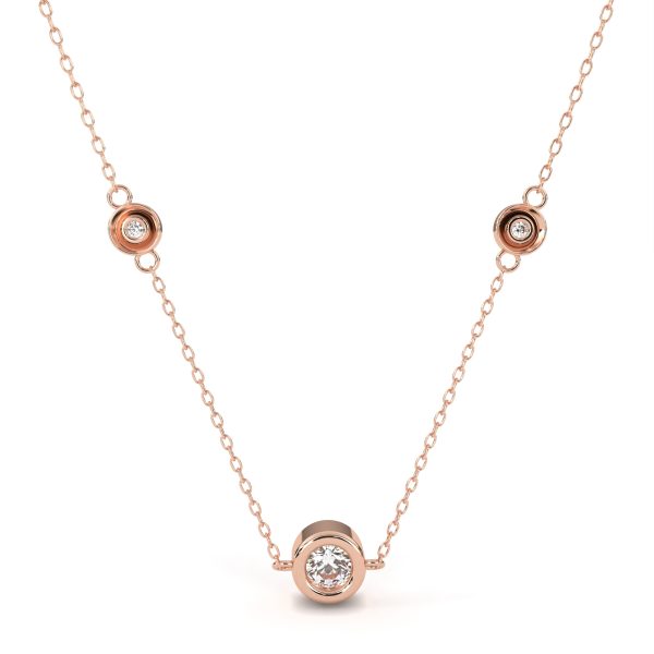 Station diamond pendant necklace